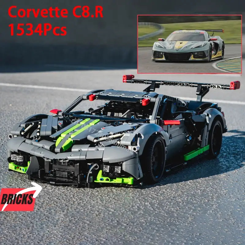 MOC Technic Corvette C8.R car building set