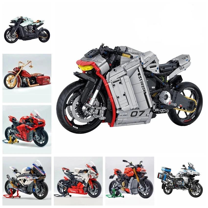 MOC Technical motorcycles building sets 1:5 - choose your variant - BuildYourCastle