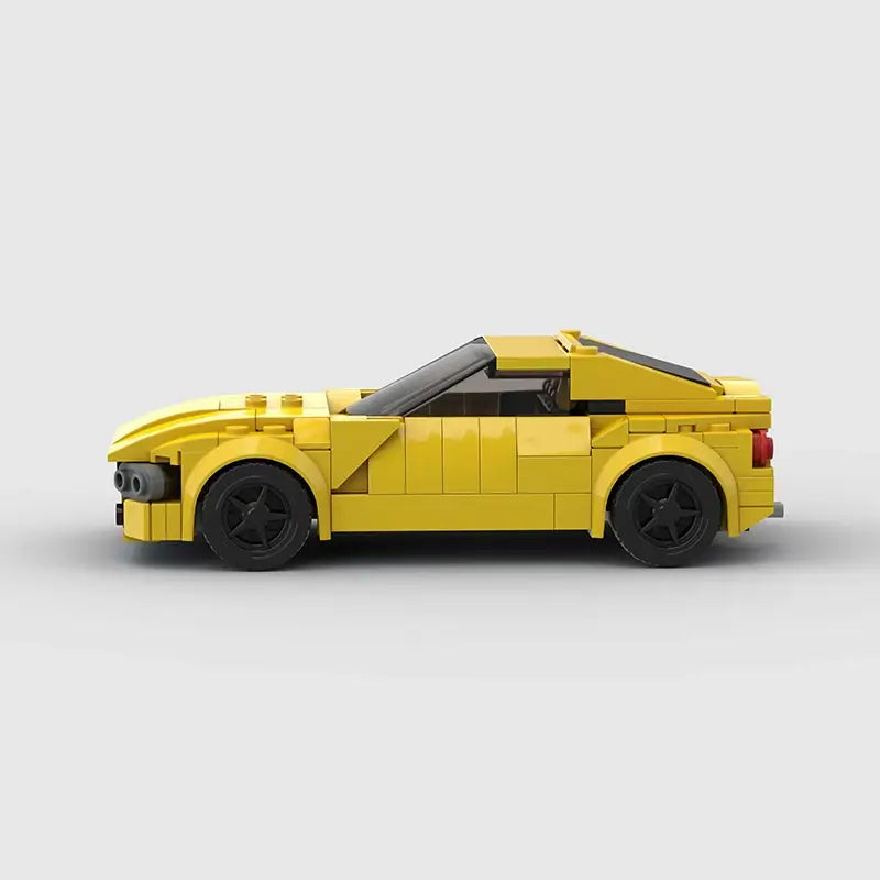 MOC BLOCKS BRICKS Minicar building set Ferrari Yellow