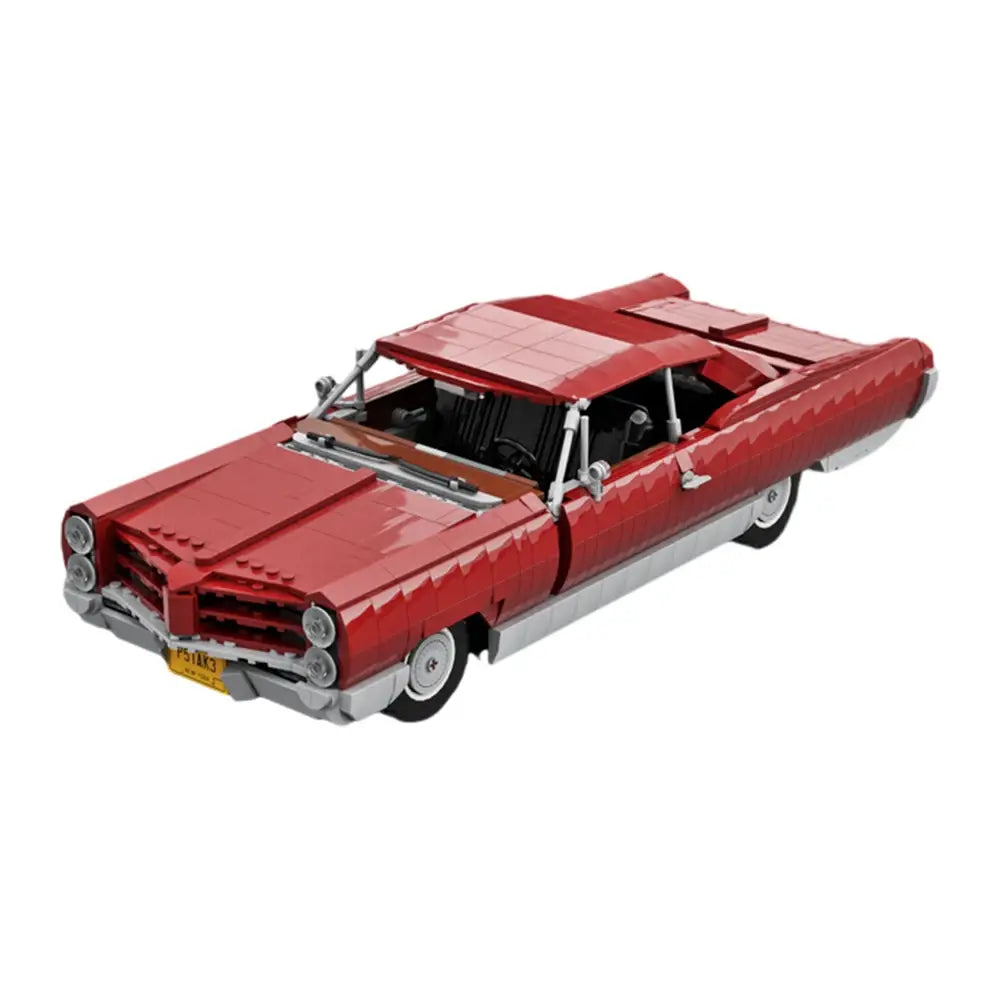 MOC Pontiac Bonneville 1966 Dark Red - 1663 pcs