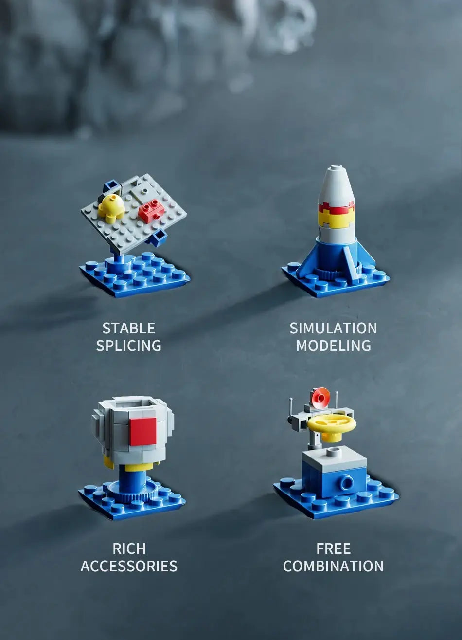 500 + pcs Spaceships Rocket Launching Pad Moon