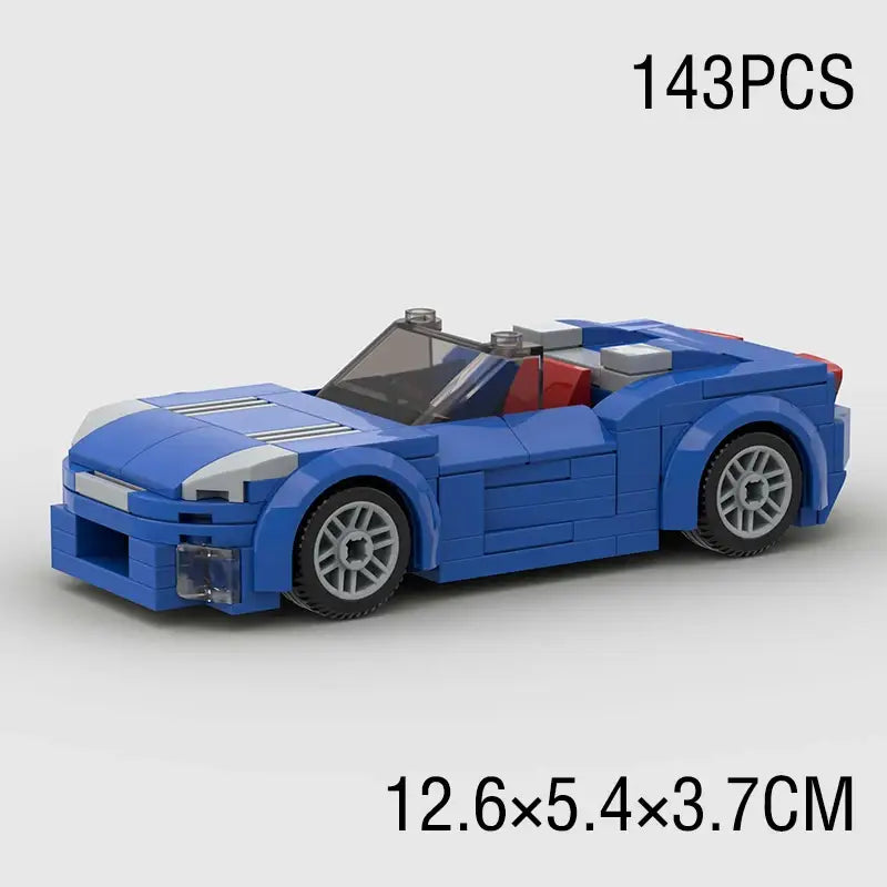 MOC MINI Cars Building Blocks Set City Convertible Car Vehicle Speed Champion Racer Building Blocks Brick Racing Super