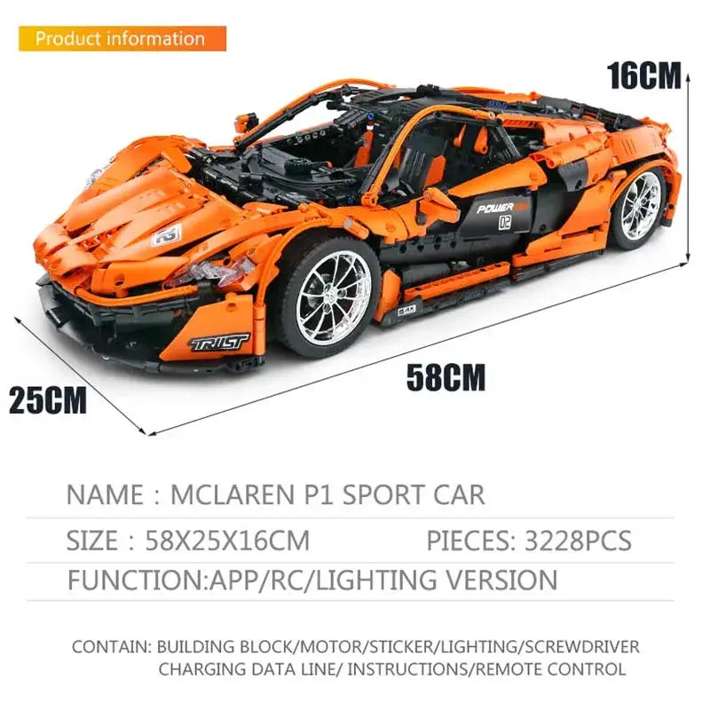 MOULD KING 13090 MOC Technic McLaren P1 car building set