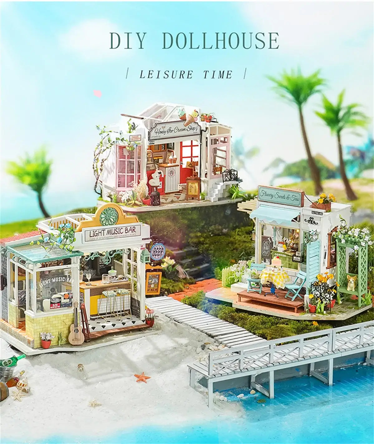 Robotime Rolife DIY Dollhouse Leisure Time Series