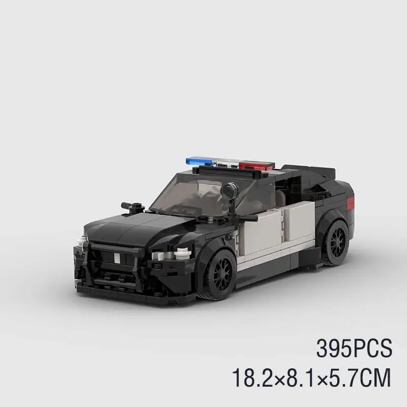 MOC MINI Cars Building Blocks Set MOC Police City Car Set M5 M8 PT Boat Model Building Blocks Defend City Rescue