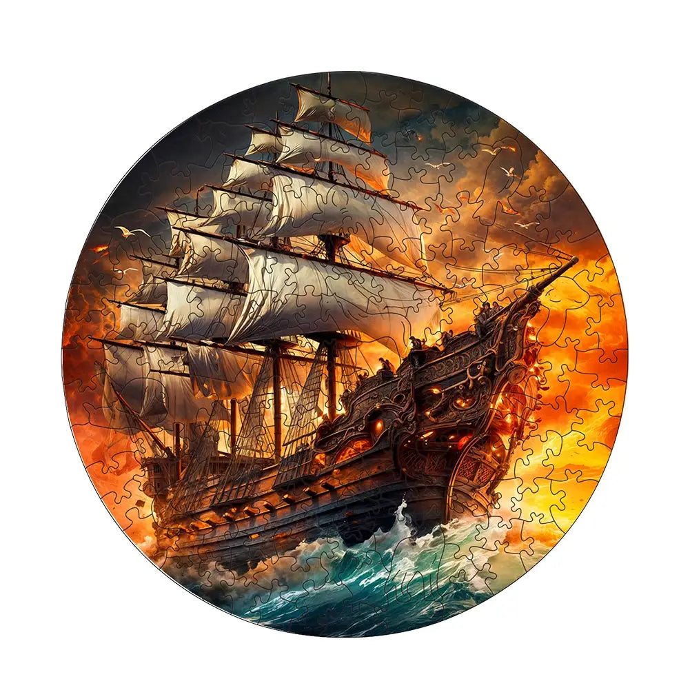 Pirate ship - Wooden Animal Jigsaw Puzzles