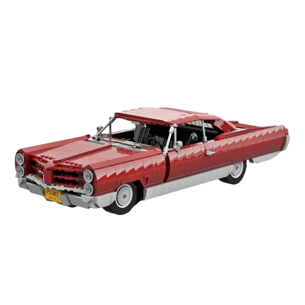 MOC Pontiac Bonneville 1966 Dark Red - 1663 pcs