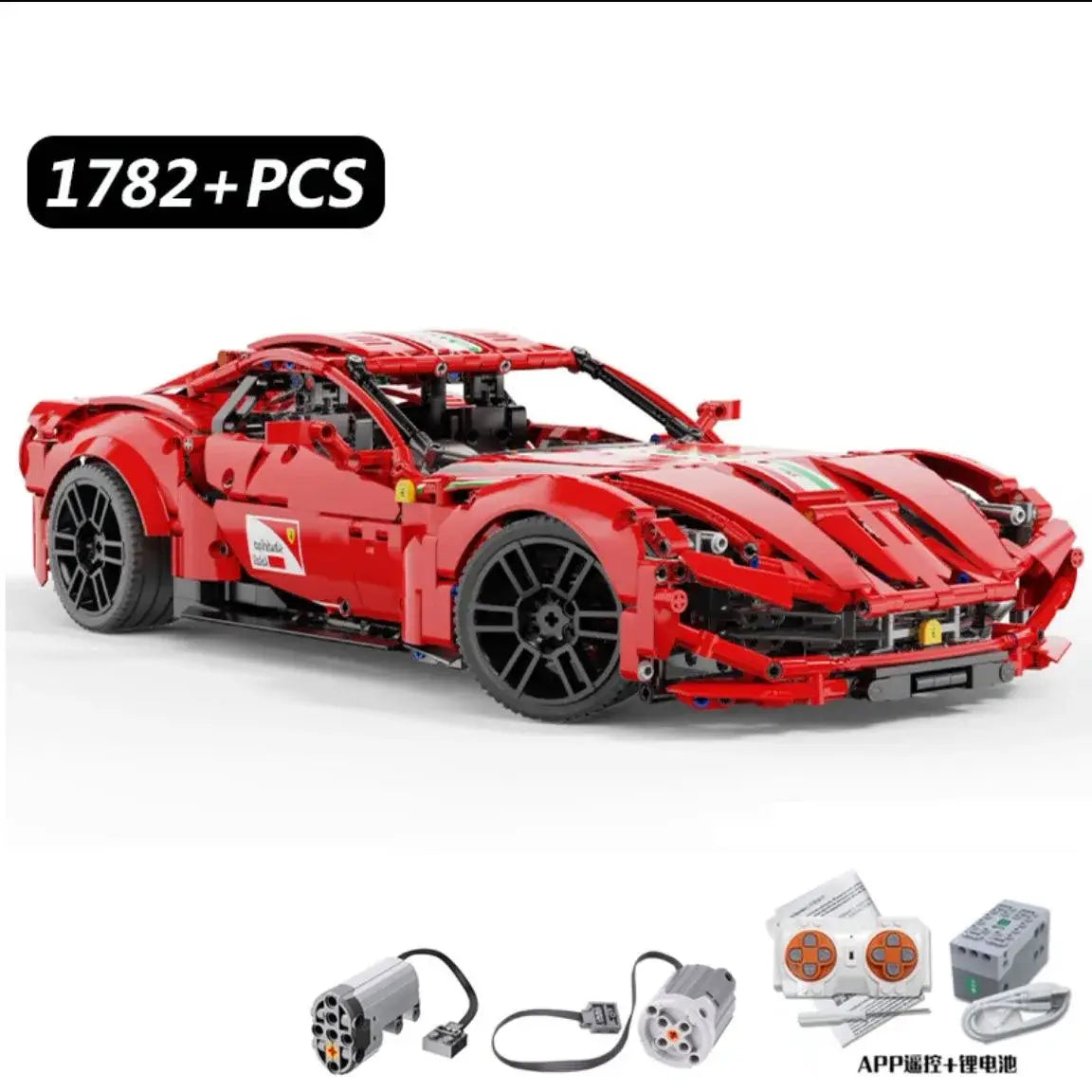 MOC Technic Ferrari F12 Berlinetta 1:10 car building set