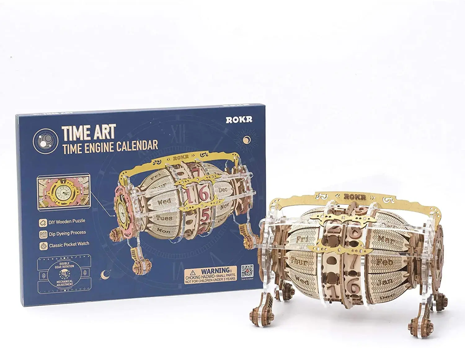 250pcs Robotime ROKR Time Engine 3D Wooden Model