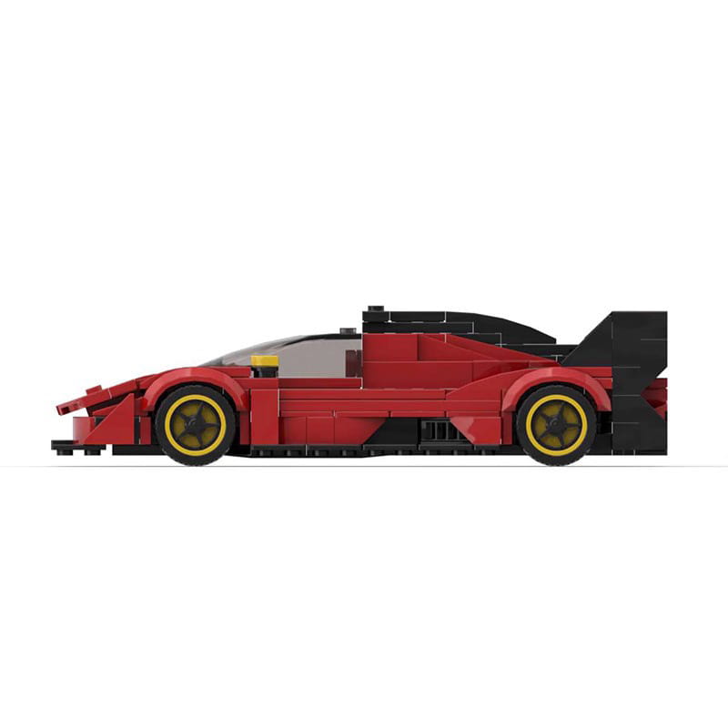 MOC MINI Cars Building Blocks Set MOC Building Blocks 136251 Ferrari 499p Red Sports Car