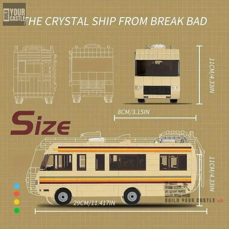 Breaking bad caravan model 500pcs MOC Technic kit - BuildYourCastle