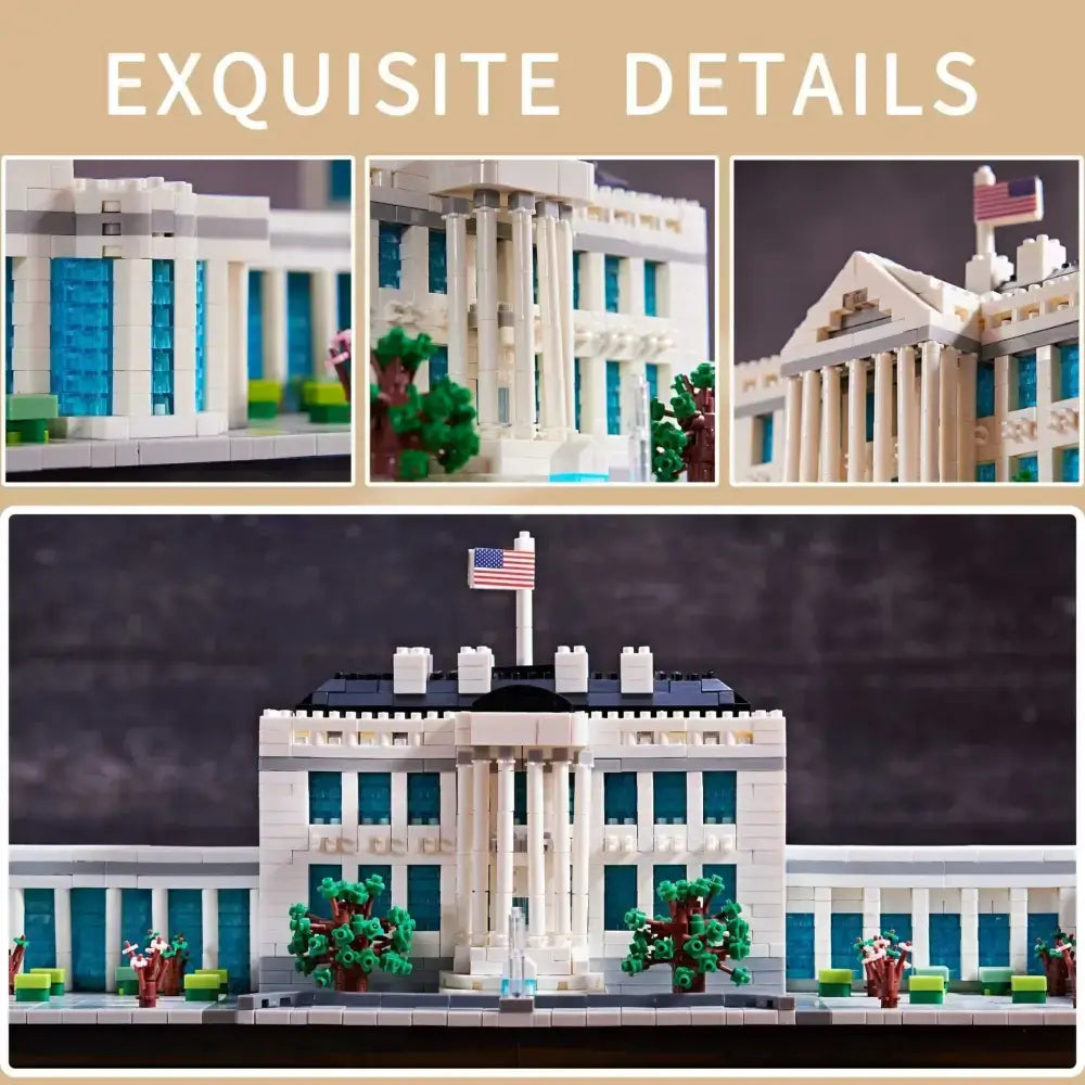 Build Your Own White House - 3520 Micro Building Blocks - Perfect Gift for Architecture Enthusiasts!