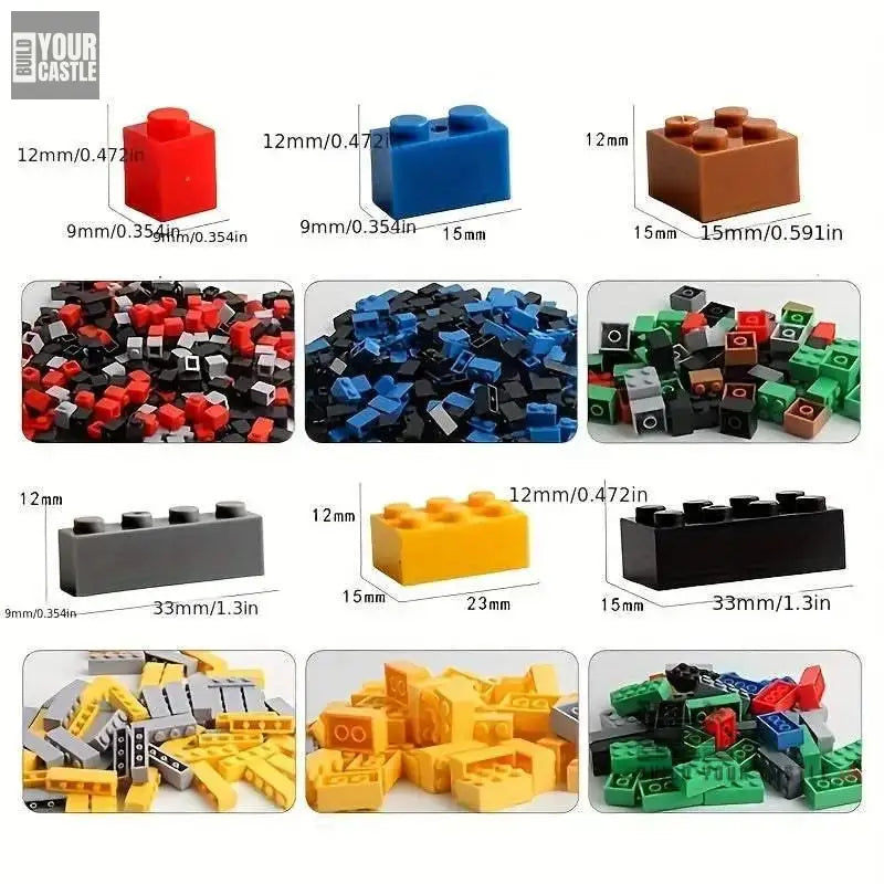 creative single blocks for children DIY 1000pcs - BuildYourCastle