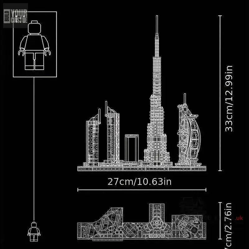 Dubai building set panorama brick set for kids and family - BuildYourCastle