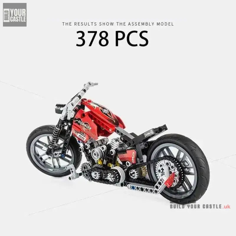 Harley Davidson building set chopper motorcycle - 378 PC - BuildYourCastle