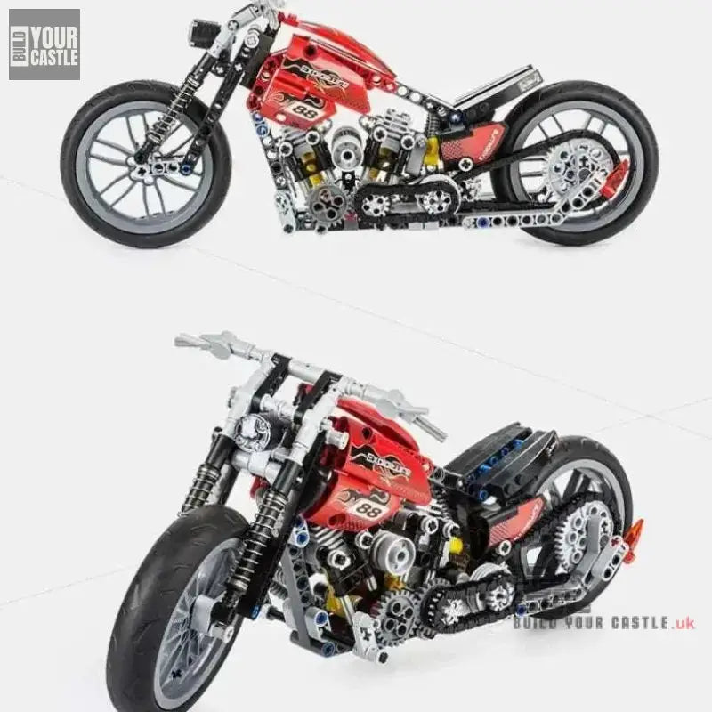 Harley Davidson building set chopper motorcycle - 378 PC - BuildYourCastle