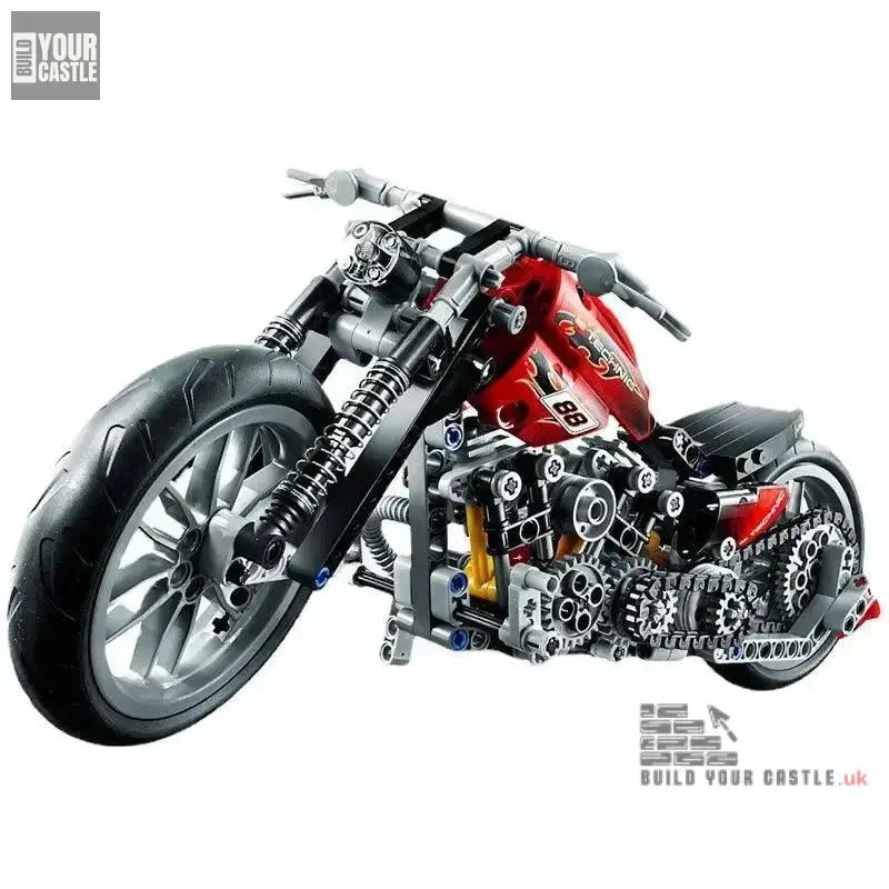 Harley Davidson building set chopper motorcycle - 378 PC - BuildYourCastle