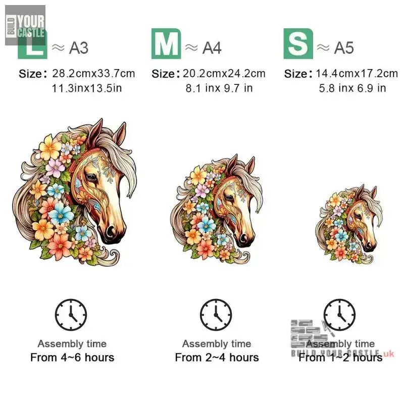 Horse - Wooden Animal Jigsaw Puzzles - BuildYourCastle