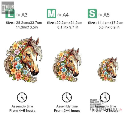 Horse - Wooden Animal Jigsaw Puzzles - BuildYourCastle