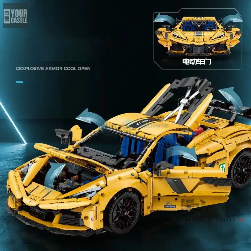 MOC 10622 Corvette C4 building set - BuildYourCastle