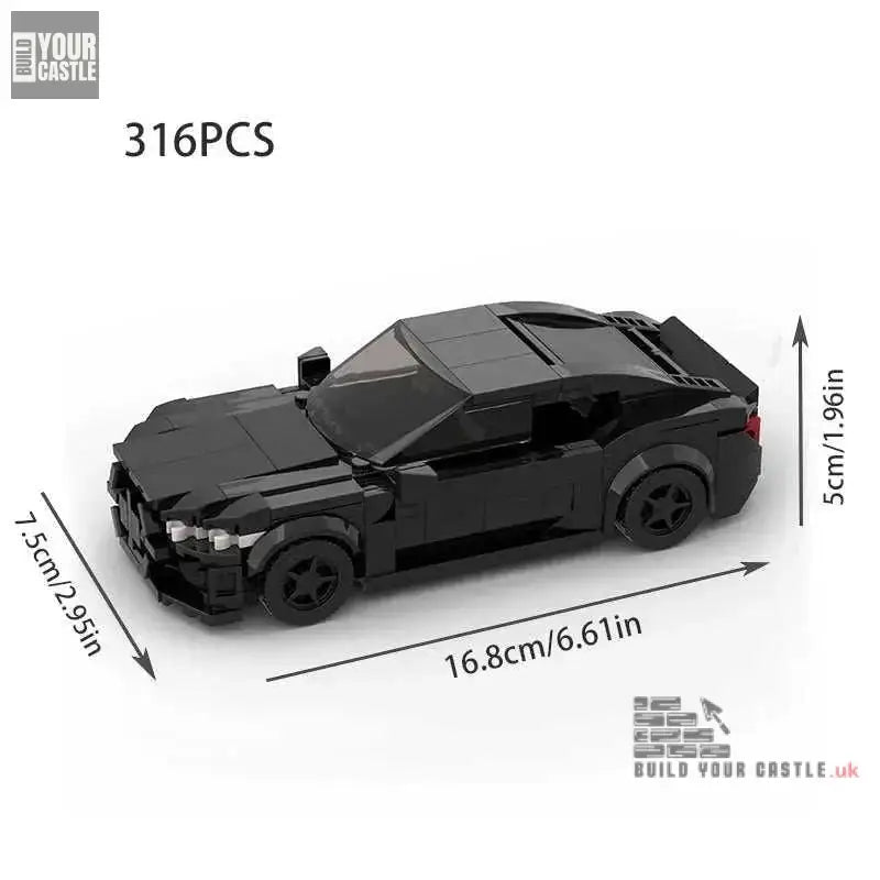 MOC BLOCKS BRICKS Minicar building set - BMW M4 Black - BuildYourCastle