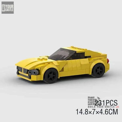 MOC BLOCKS BRICKS Minicar building set Ferrari Yellow - BuildYourCastle