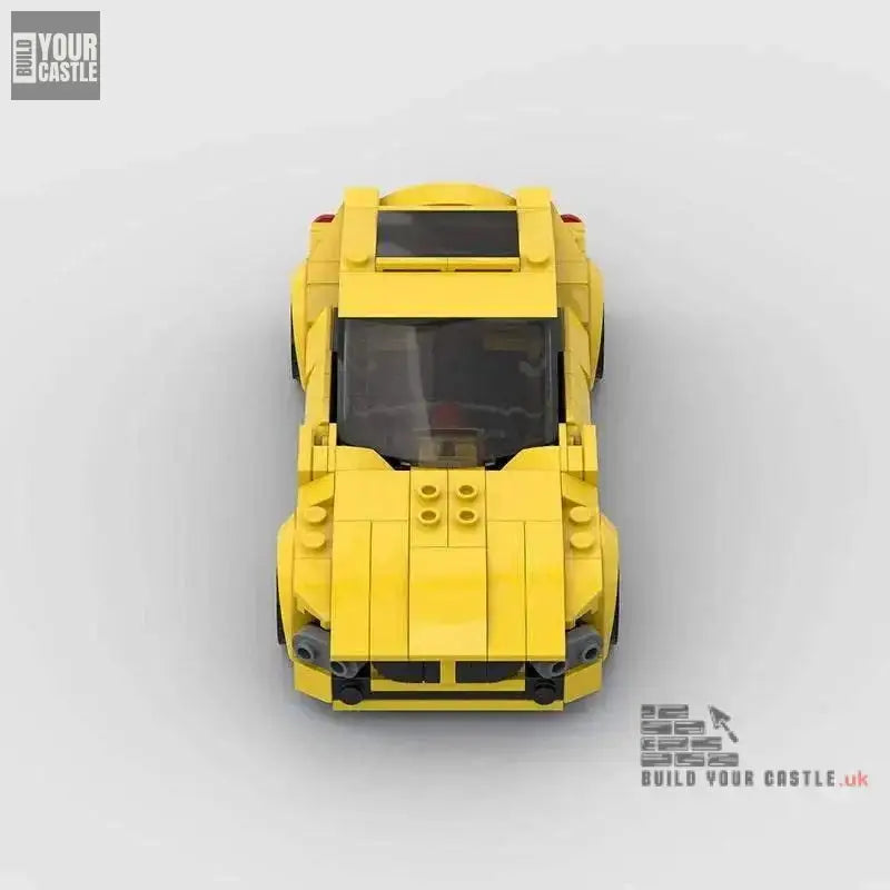 MOC BLOCKS BRICKS Minicar building set Ferrari Yellow - BuildYourCastle