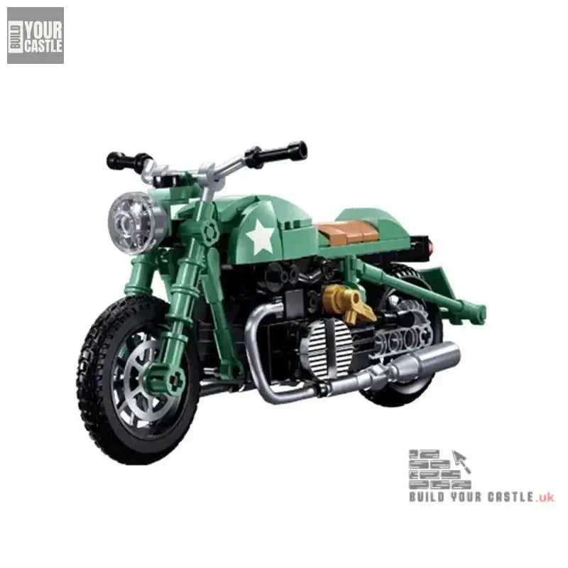 MOC Coffee racer motorcycle building set - BuildYourCastle