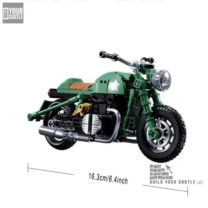 MOC Coffee racer motorcycle building set - BuildYourCastle