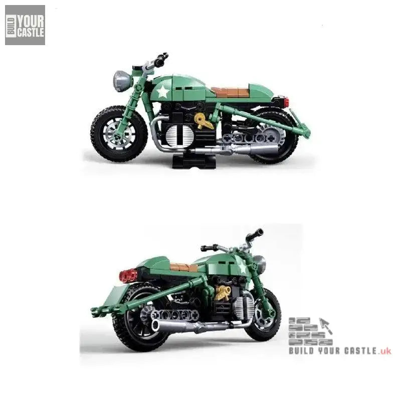 MOC Coffee racer motorcycle building set - BuildYourCastle