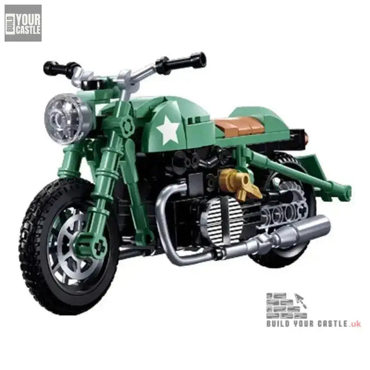 MOC Coffee racer motorcycle building set - BuildYourCastle