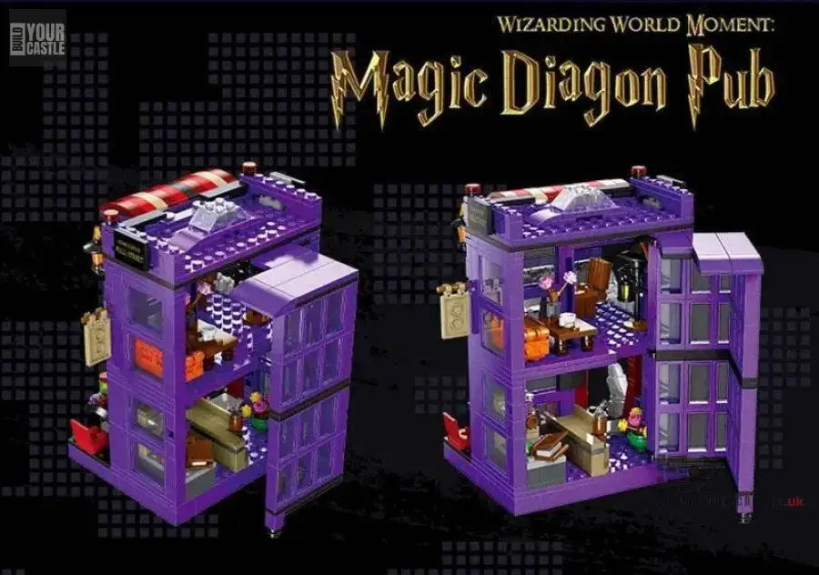 MOC Harry Potter Theme Building Blockss - Magic Diagon Pub - BuildYourCastle