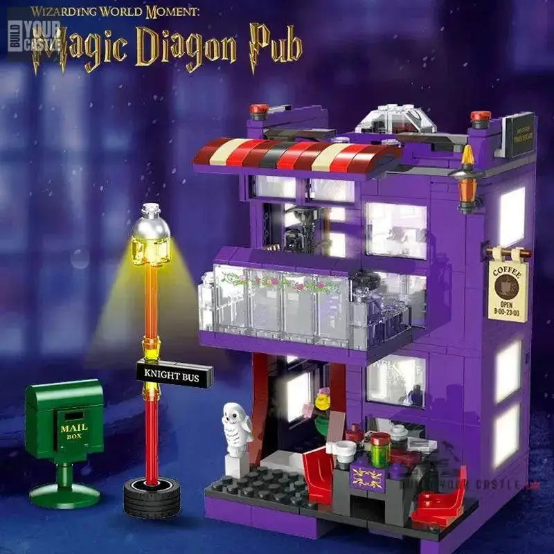 MOC Harry Potter Theme Building Blockss - Magic Diagon Pub - BuildYourCastle