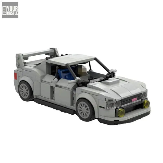 MOC MINI Cars Building Blocks Set MOC-31818 Small Particle Building Blocks Assembled Speed8 Grid Car Model Boy - Gray