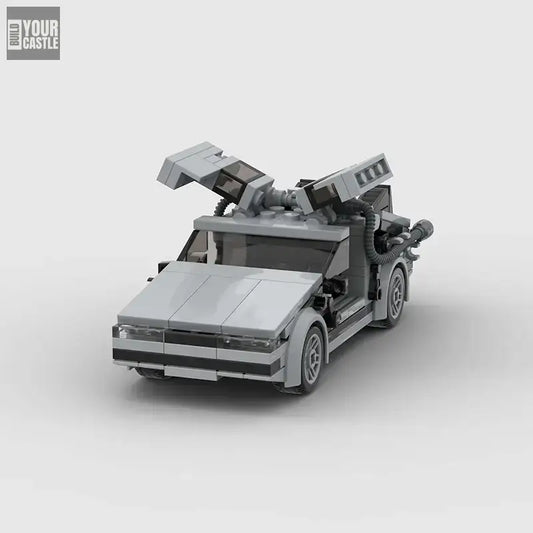 MOC MINI Cars Building Blocks Set Speed Champions Technical Car Back to the Futured Time Machine Deloreaning MOC