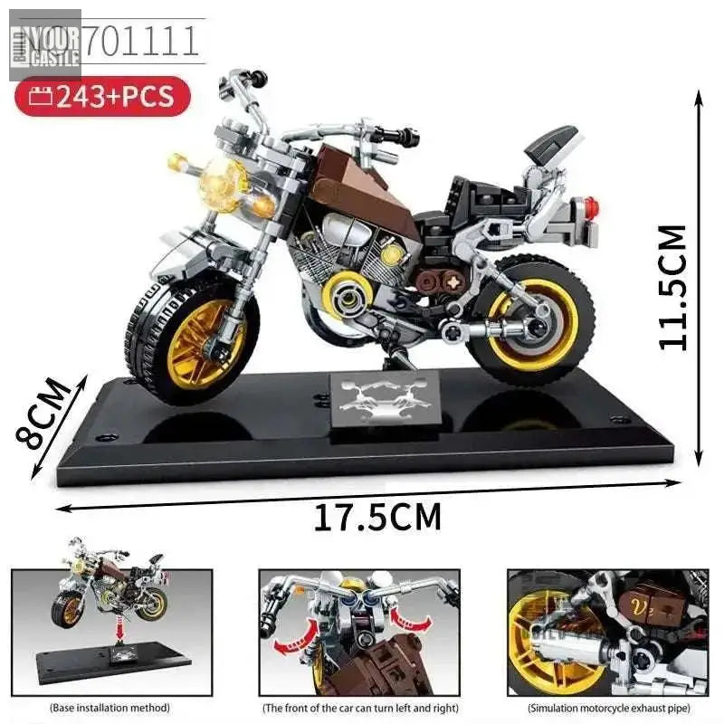 MOC motorcycle building set - BuildYourCastle