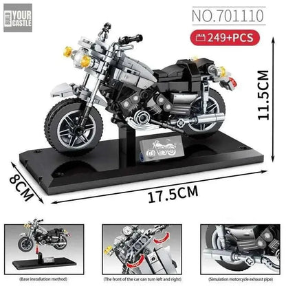 MOC motorcycle building set - BuildYourCastle