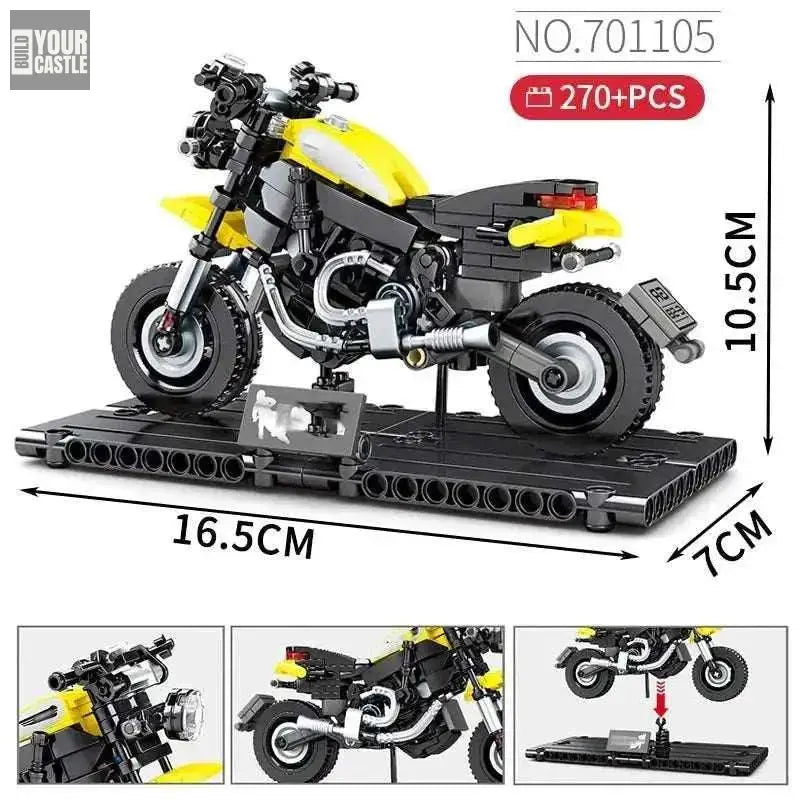 MOC motorcycle building set - BuildYourCastle