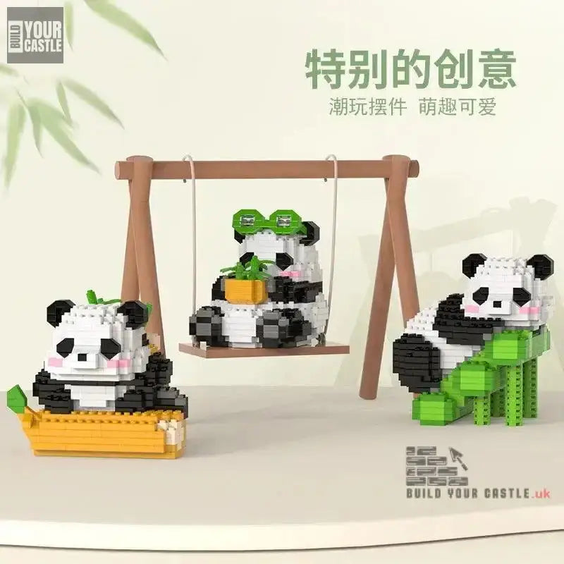 MOC panda cute animal building set - BuildYourCastle