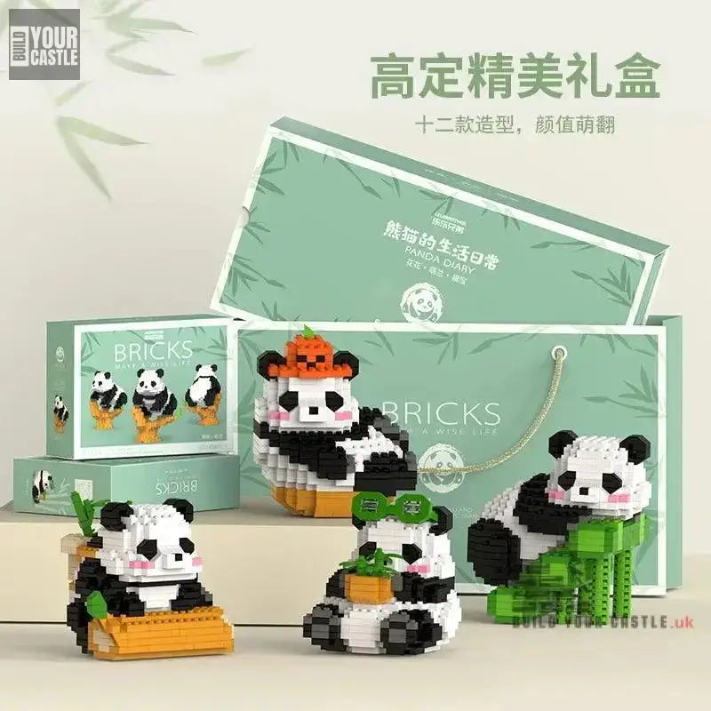 MOC panda cute animal building set - BuildYourCastle