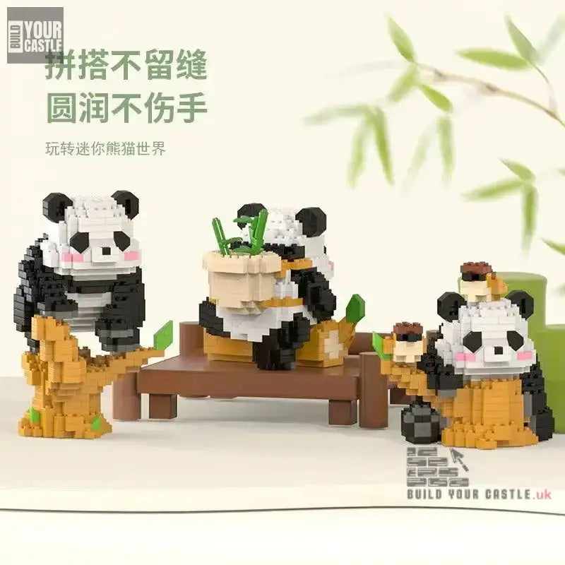 MOC panda cute animal building set - BuildYourCastle