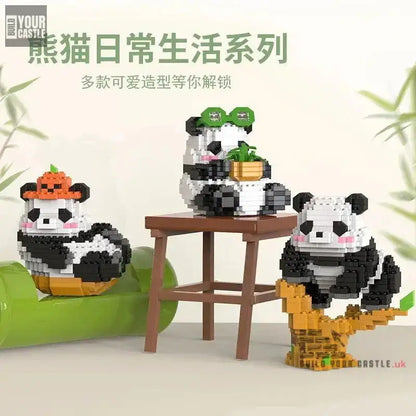 MOC panda cute animal building set - BuildYourCastle