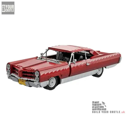 MOC Pontiac Bonneville 1966 Dark Red - 1663 pcs - BuildYourCastle