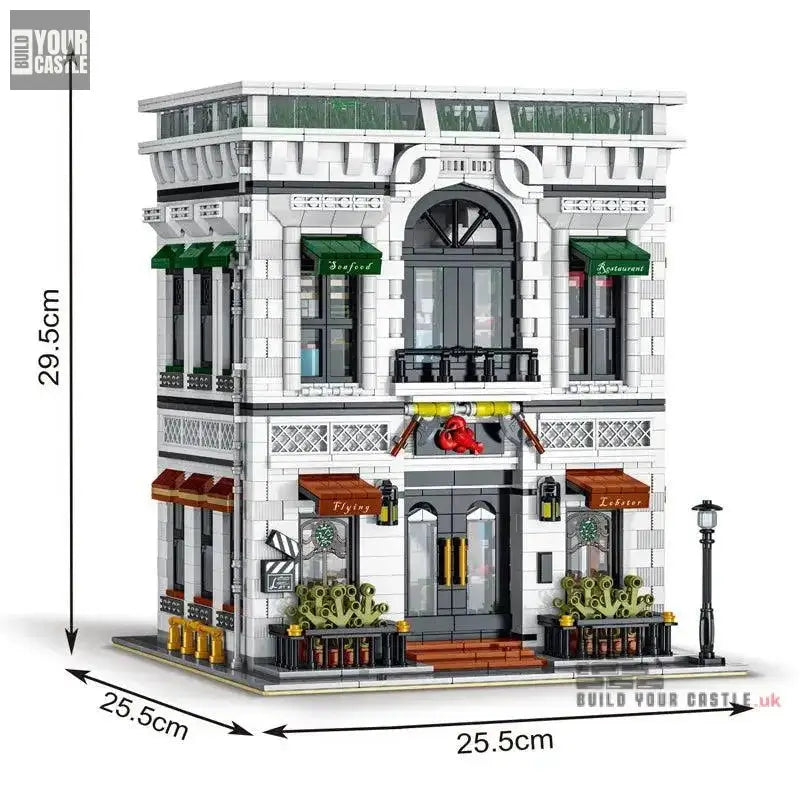 MOC 10203 Seafood Restaurant Model City Modular Street View Se