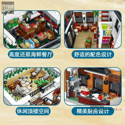 MOC 10203 Seafood Restaurant Model City Modular Street View Se