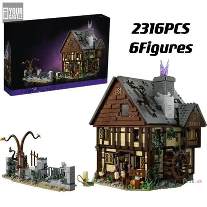 MOC Technic 21341 The Sisters Cottage Building Blocks Halloween building set for kid - BuildYourCastle