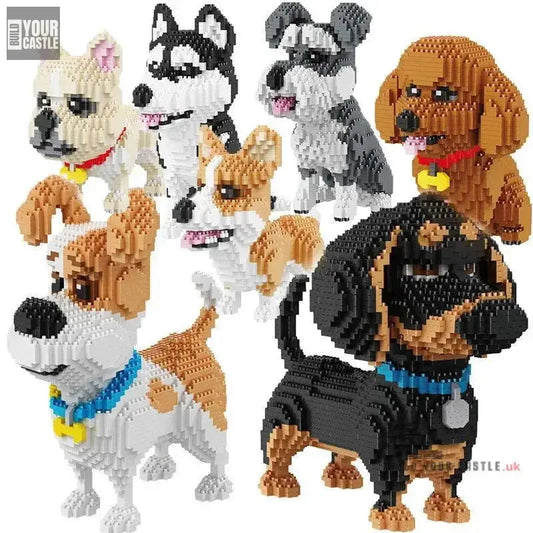 MOC technic DOGS animal building sets for kids - BuildYourCastle