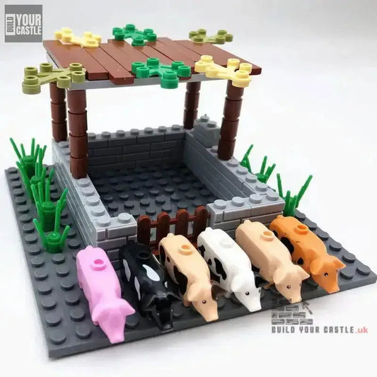 MOC technic Farm animal building sets for kids - cats, pigs, dogs - BuildYourCastle