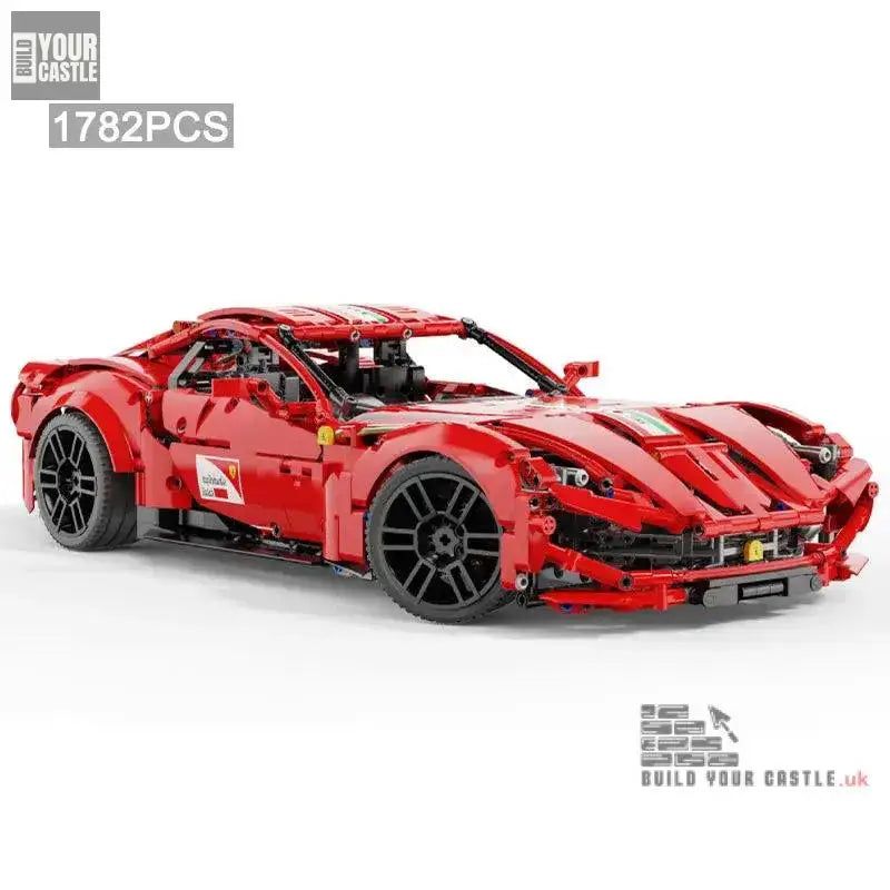 MOC Technic Ferrari F12 Berlinetta 1:10 car building set - BuildYourCastle