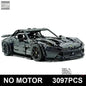 MOC Technic Ferrari F12 Black Car 3097pcs - BuildYourCastle